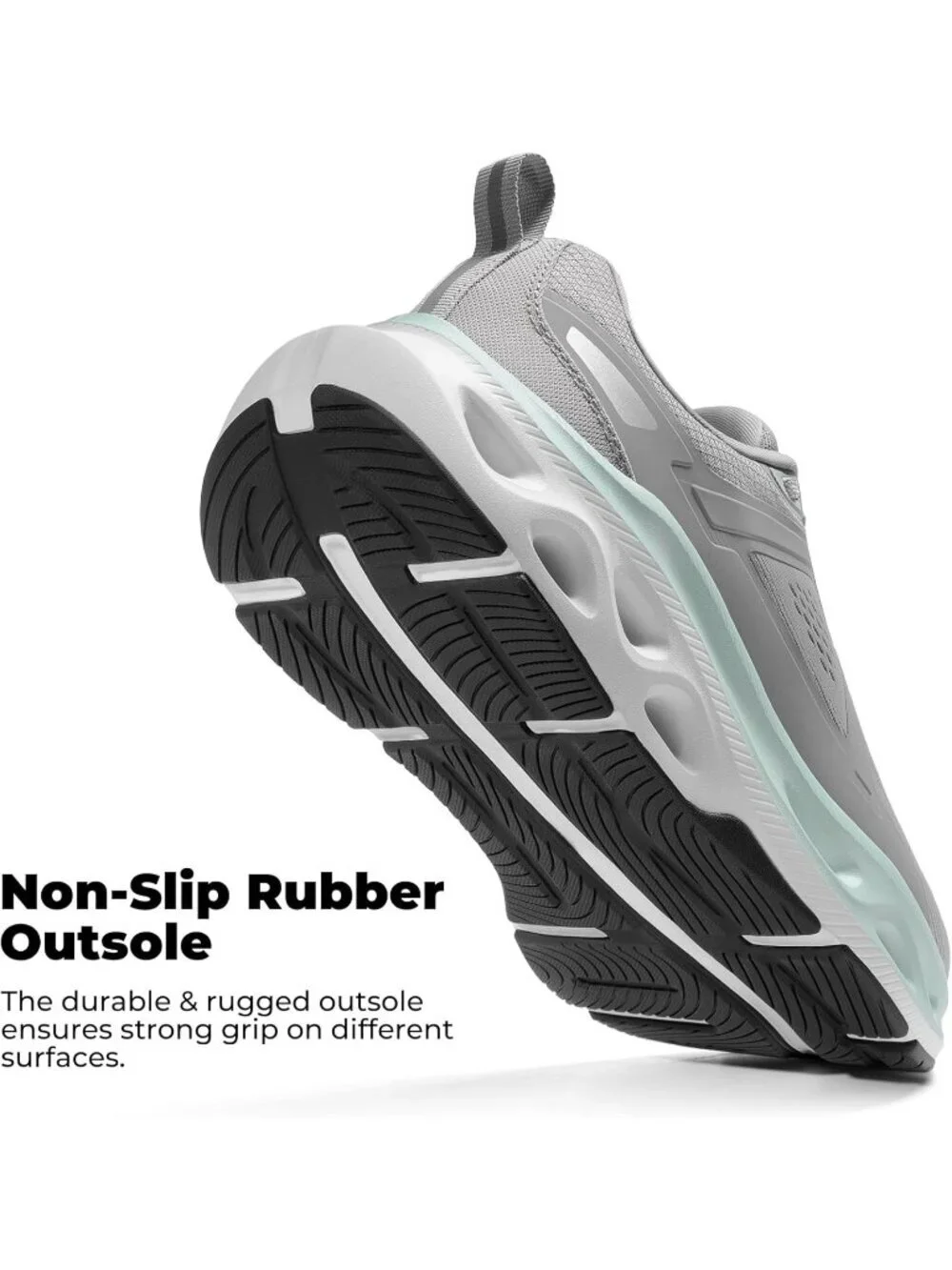 Men's Grey Comfortable Shoes MovePropel Athletic Breathable Tennis Sneakers